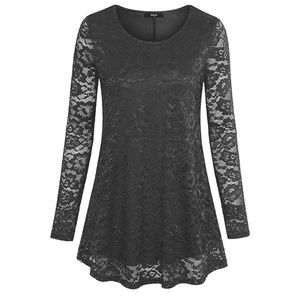 NWT Laksmi Black Lace Casual Tunic Dress - Size L
